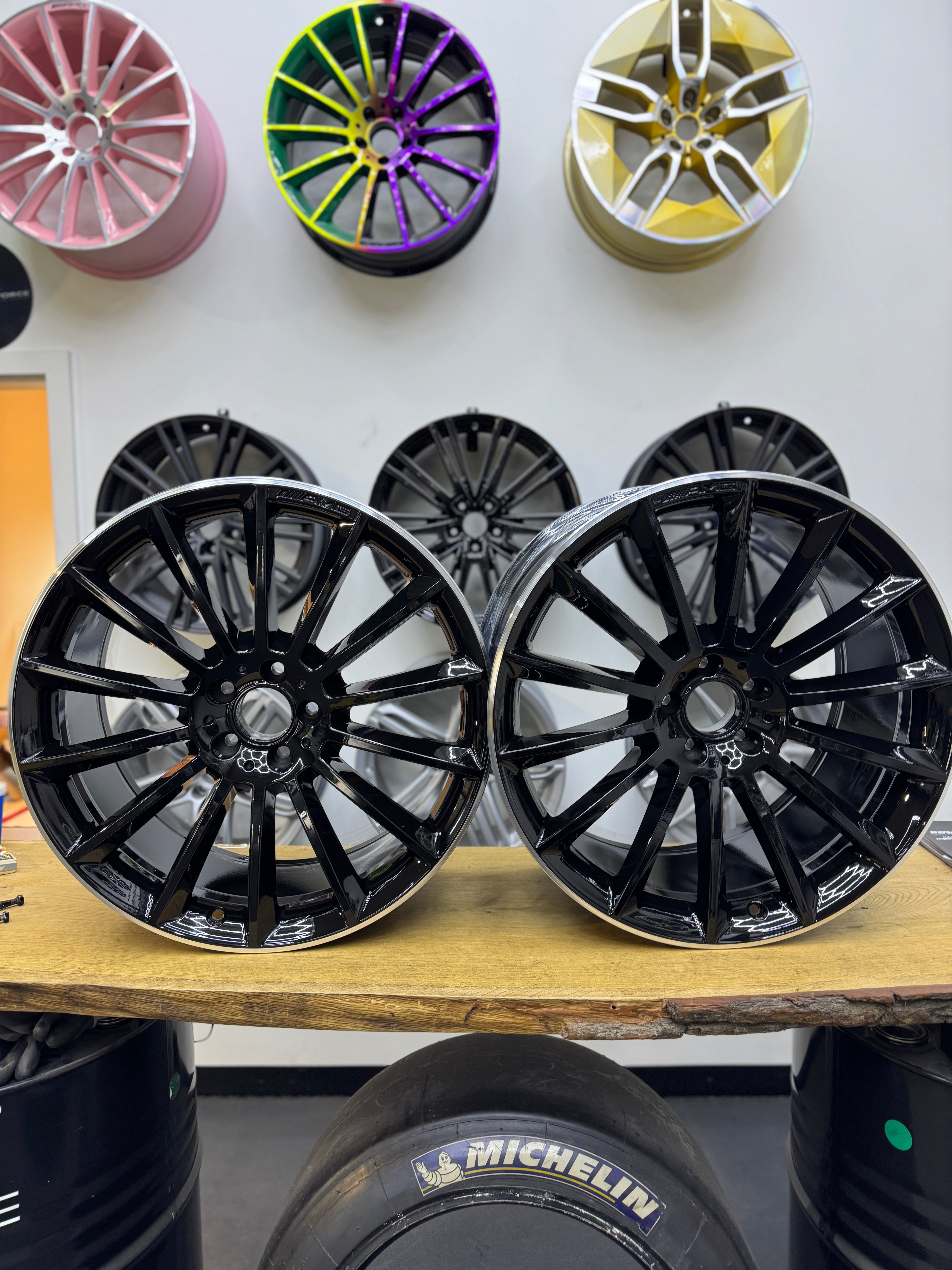 NEU Satz GLE W167 C167 21 Zoll AMG A1674013400 A1674013500 Schwarz Glanzgedreht